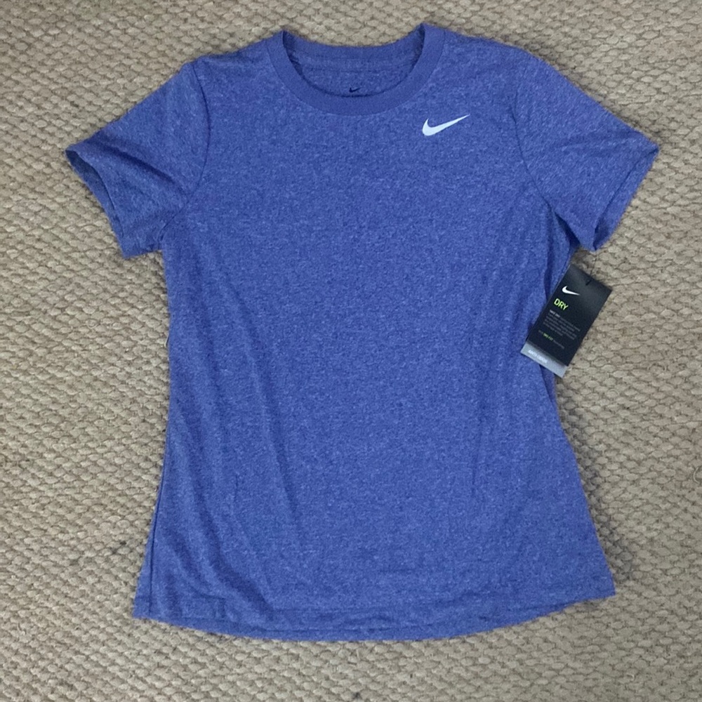 light blue lavender nike athletic tshirt, size M